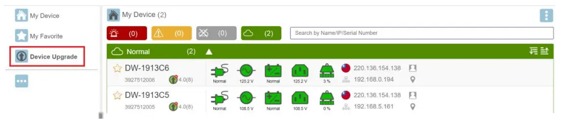 Megatech DW811 NetAgentW Cloud Card Monitor - Device Upgrade