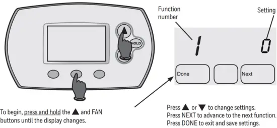 resideo TH6000 Series FocusPRO Programmable Thermostat - Installer setup1