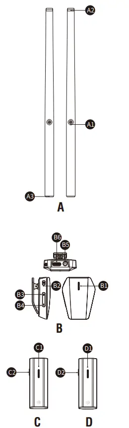 THEODOTS KS309 Hyperdrum Virtual Drum Kit - parts 1