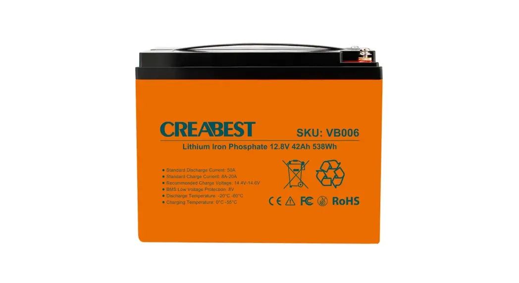 Creabest Vb006-42ah 12.8v 6ah 77wh Deep Cycle Battery Instruction Manual