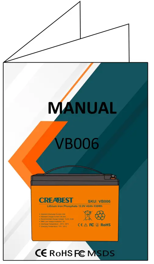 CREABEST VB006 42Ah 12 8V 6Ah 77Wh Deep Cycle Battery - fig3