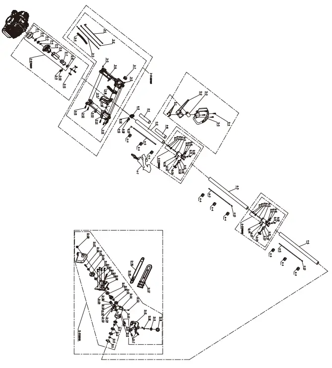 RIDGELINE 97002 32.6 CC Gasoline Pole Saw - Parts List 2
