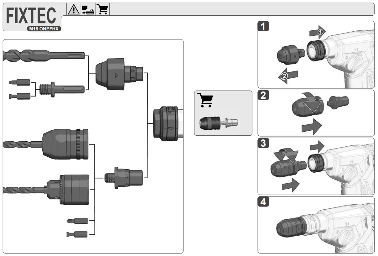 milwaukee M18 ONEFH Cordless SDS Plus Hammer Drill - figure 4