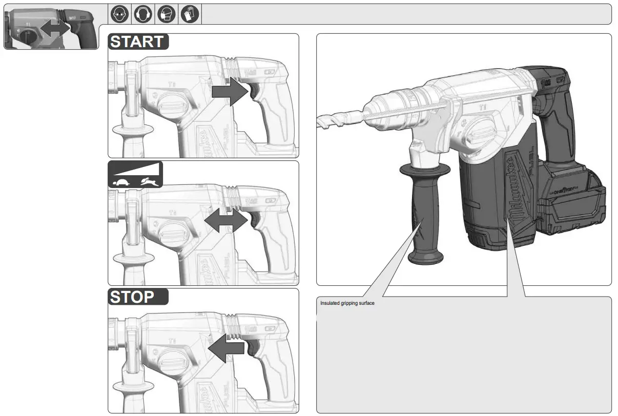 milwaukee M18 ONEFH Cordless SDS Plus Hammer Drill - figure 7