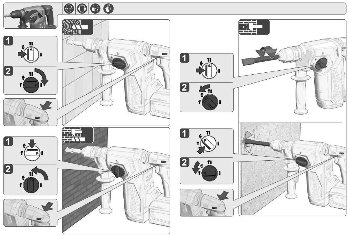 milwaukee M18 ONEFH Cordless SDS Plus Hammer Drill - figure 8
