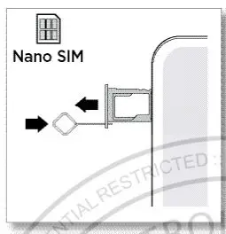 motorola moto g Power Lite User Manual - Insert the SIM tool into the tray hole