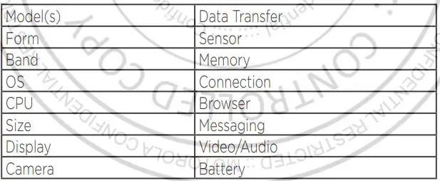 motorola moto g Power Lite User Manual - Technical Specifications