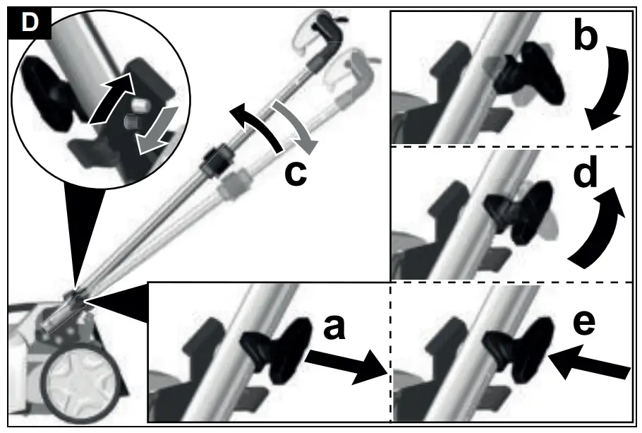 Adjusting the handle