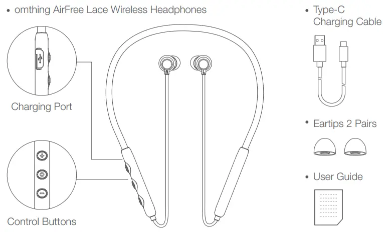 omthing EO008 AirFree Lace Wireless Headphones -