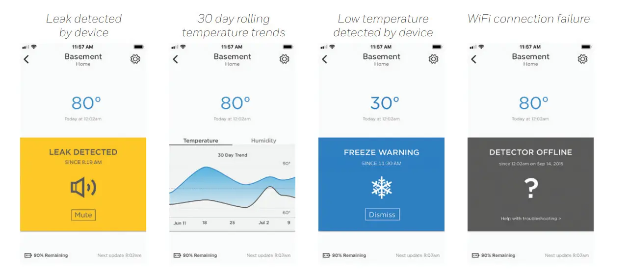 resideo CHW3610W WiFi Water Leak and Freeze Detector - figure 9