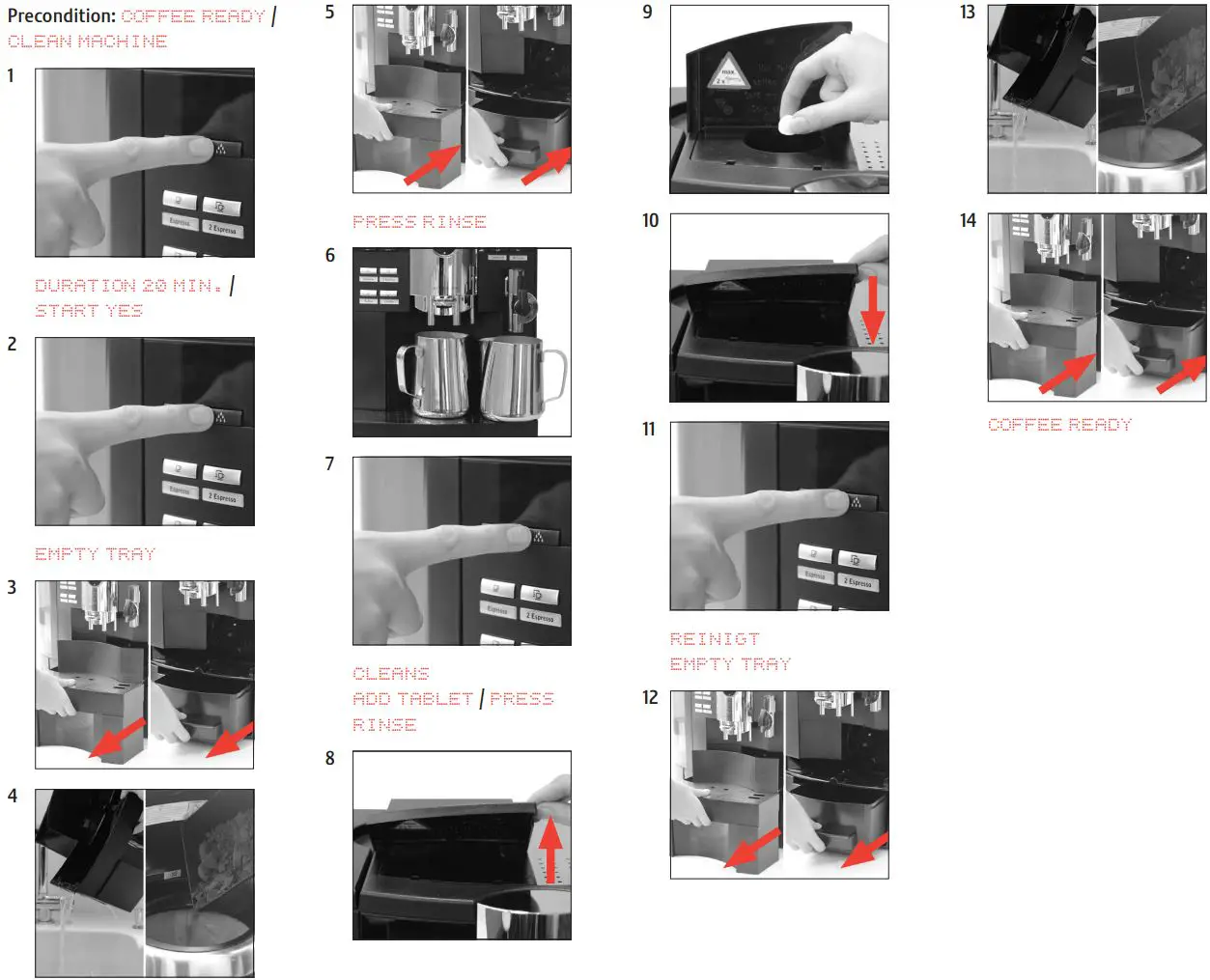MY COFFEE SHOP Jura Impressa XS9 Coffee Machine Instruction Manual - Cleaning the machine