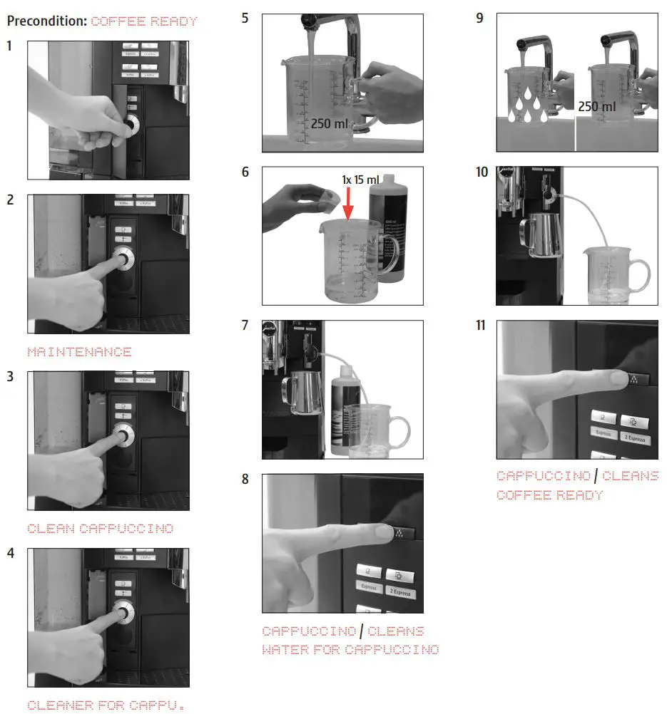MY COFFEE SHOP Jura Impressa XS9 Coffee Machine Instruction Manual - Daily milk system clean