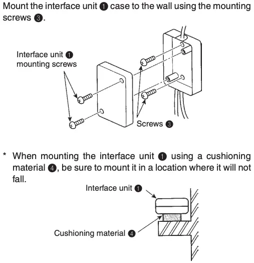 When Mounting Directly to a Wall