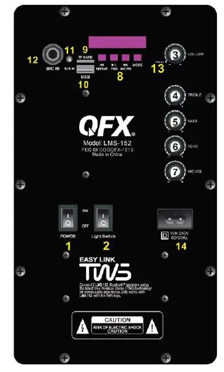 QFX LMS-152 Bluetooth Rechargeable Portable Speaker (1)