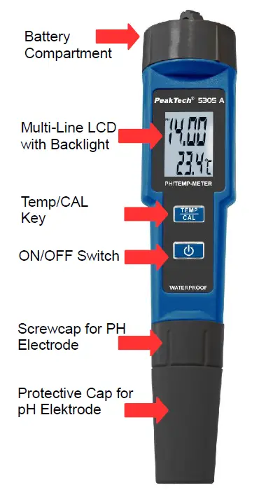 PeakTech-5305-A-2-In-1-pH-Meter-FIG-1