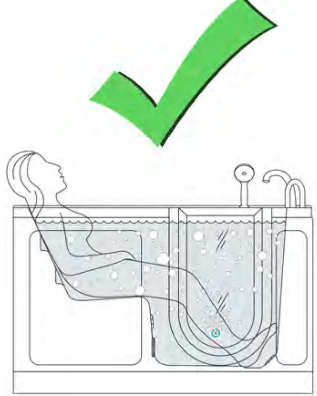 ELLA Outward Swing Walk-In Bathtub U-shape and L- 18