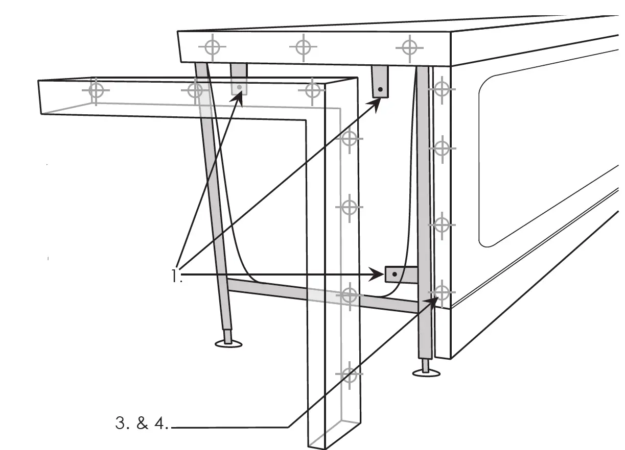 ELLA Outward Swing Walk-In Bathtub U-shape and L- 40