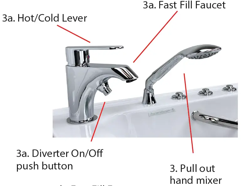 ELLA Outward Swing Walk-In Bathtub U-shape and L- 45