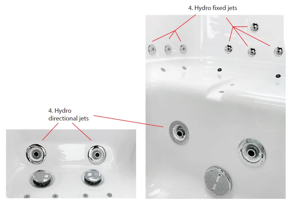 ELLA Outward Swing Walk-In Bathtub U-shape and L- 49