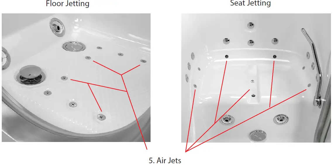 ELLA Outward Swing Walk-In Bathtub U-shape and L- 50