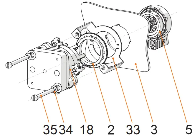 STAHL 8602C3 732 S 90G E08 Rotary Actuator Small Not Padlockable - Subject to Alterations