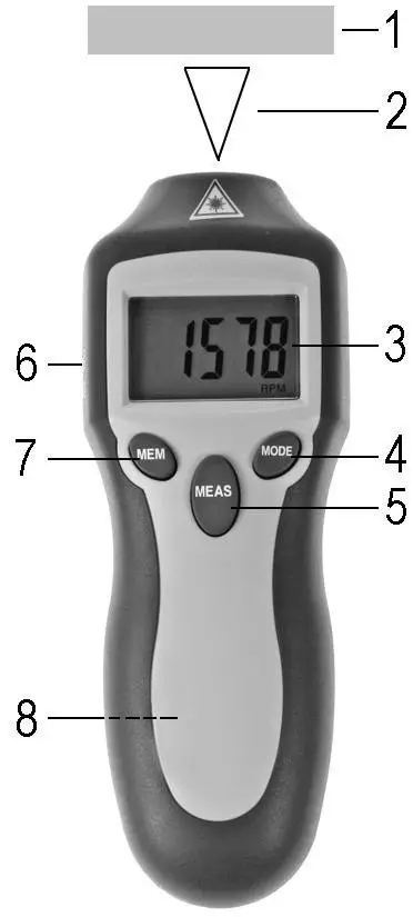velleman DTO6234N Digital Tachometer - overview
