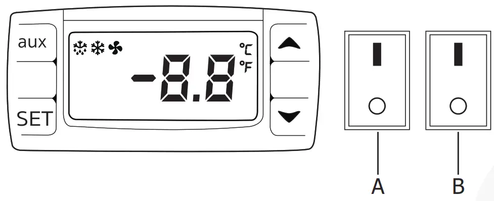 POLAR UA024 U-Series 3 Door Counter Fridge with Glass Doors - Control Panel