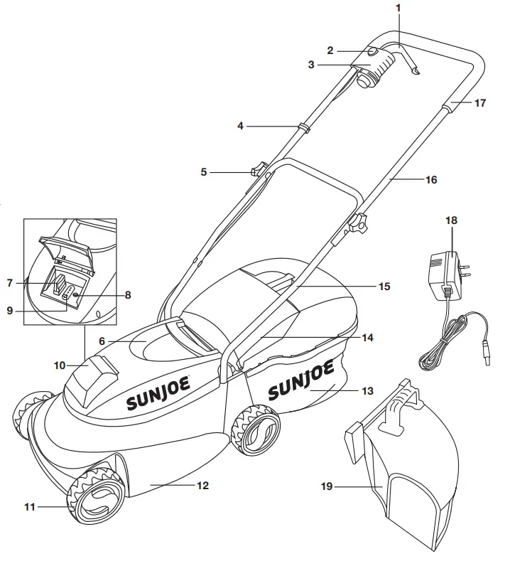 SUNJOE MJ401C PRO Cordless Lawn Mower with Side Discharge Chute - Lawn Mower