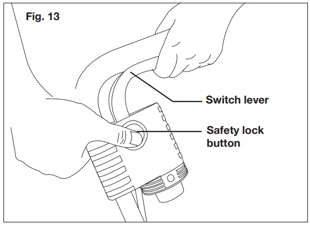 SUNJOE MJ401C PRO Cordless Lawn Mower with Side Discharge Chute - Safety lock