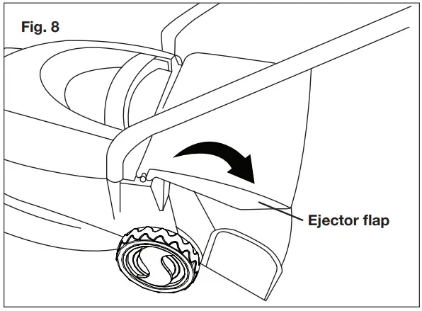 SUNJOE MJ401C PRO Cordless Lawn Mower with Side Discharge Chute - ejector flap 2