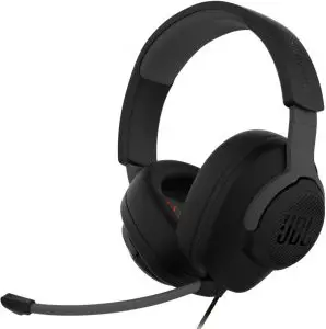 JBL QUANTUM 100 Wired over-ear gaming headset with a detachable mic