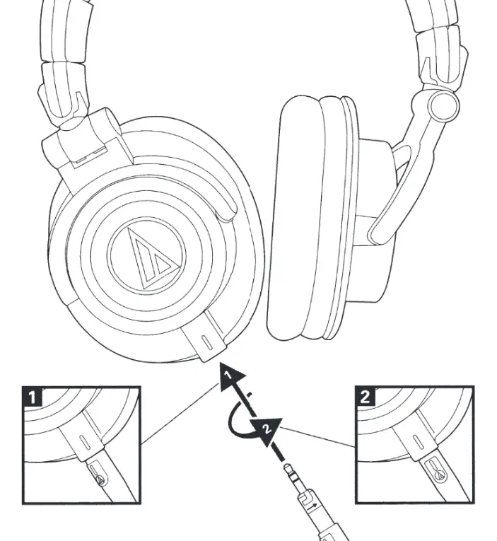Audio-Technica ATH-M50X Professional Studio Monitor Headphones-3