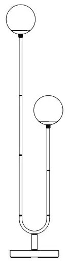 MEYER CROSS FL1573 2 Light Brass White Milk Floor Lamp - cover