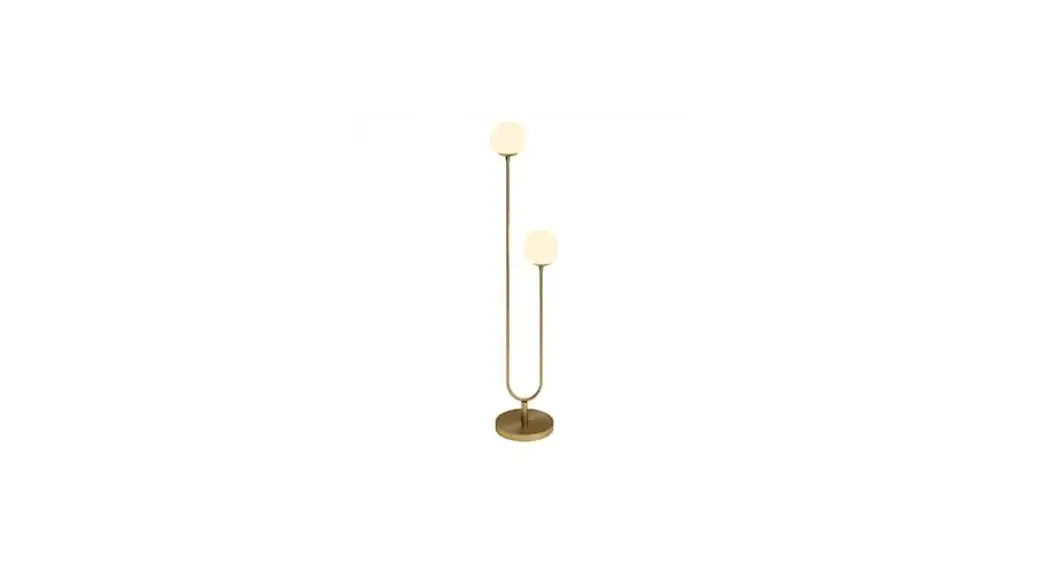 Meyer Cross Fl1573 2-light Brass White Milk Floor Lamp Instructions