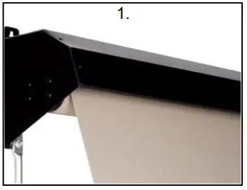 betta 2000 Auto Lock Arm Awning with Guide Bars with Brackets - refer to figure 1...