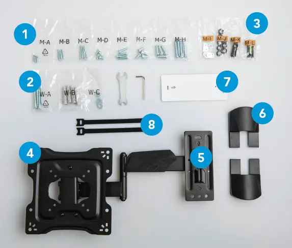 blue built BBRWM3243 Monitor TV Steun-1