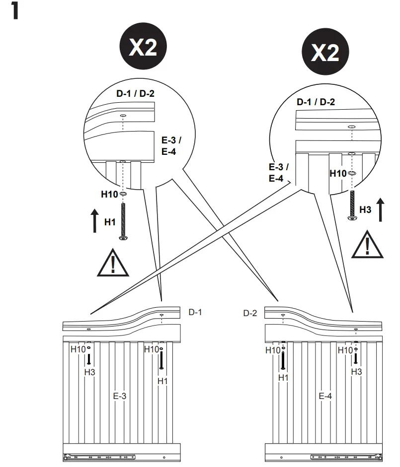 DaVinci M1921 Piedmont 4-In-1 Convertible Crib Assembly Instructions illustrations