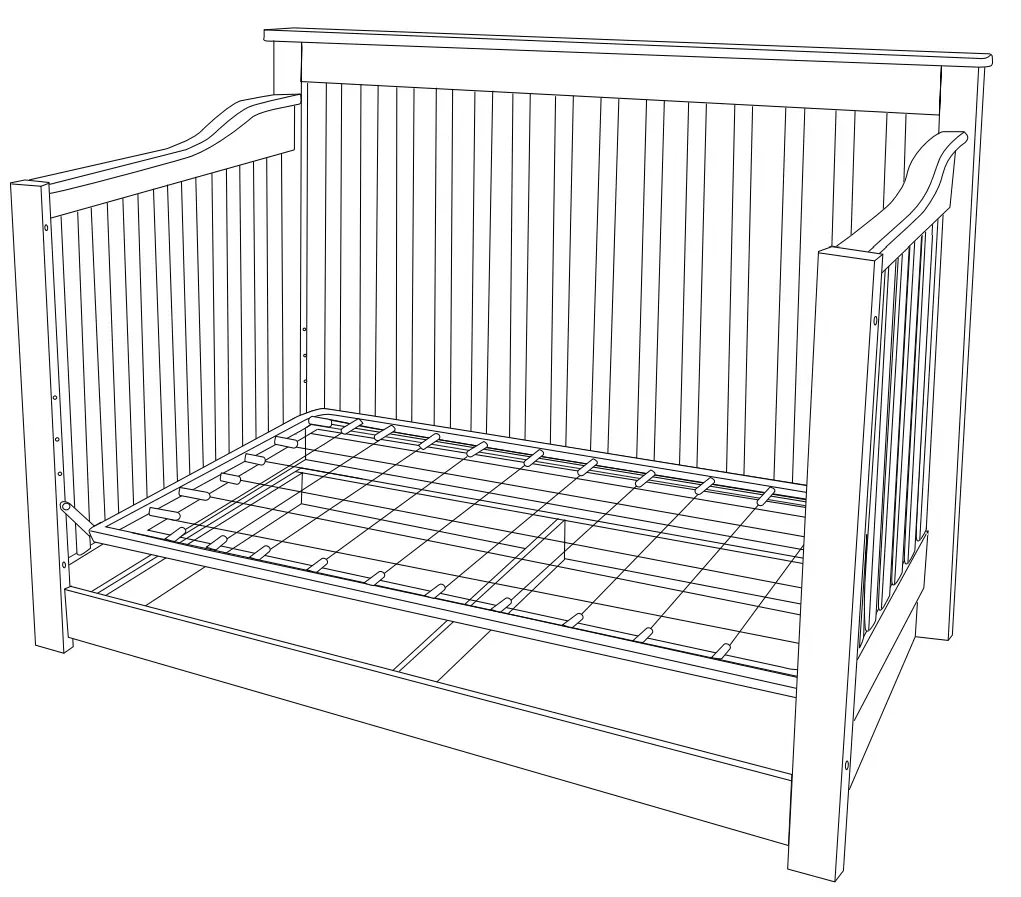 DaVinci M1921 Piedmont 4-In-1 Convertible Crib Assembly Instructions illustrations