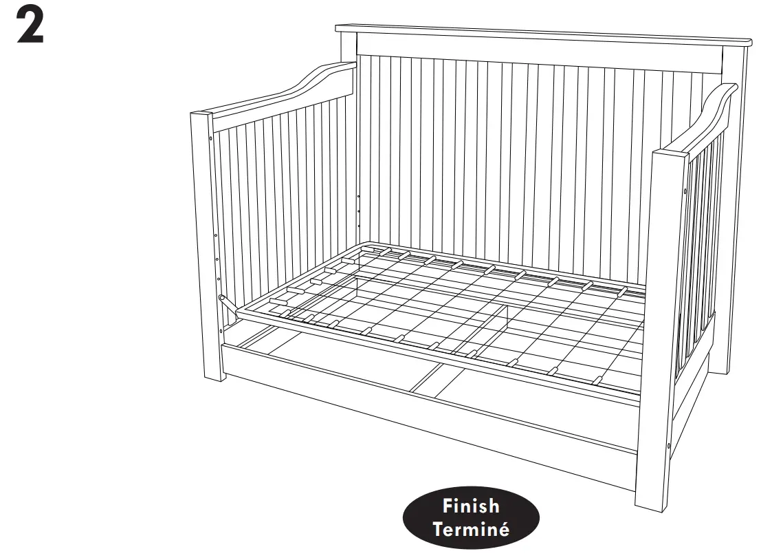 DaVinci M1921 Piedmont 4-In-1 Convertible Crib Assembly Instructions illustrations