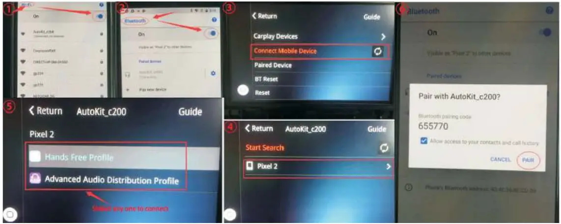 Wireless Android auto connection