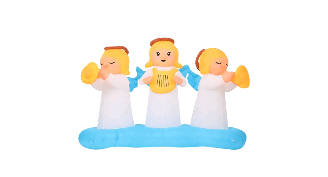 Christmas Time 8' Inflatable Angels With Lights User Manual