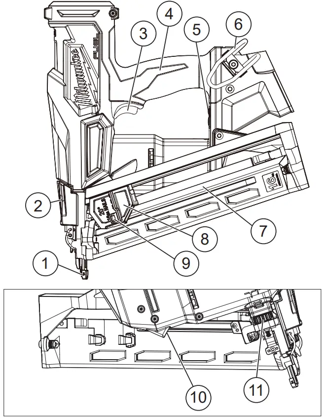 milwaukee M18 Fuel 16ga Angled Finish Nailer - fig 1
