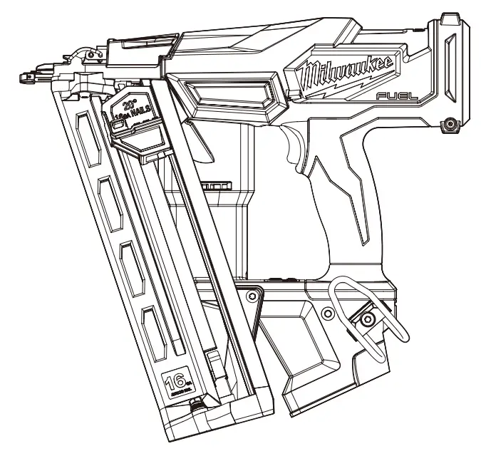 milwaukee M18 Fuel 16ga Angled Finish Nailer