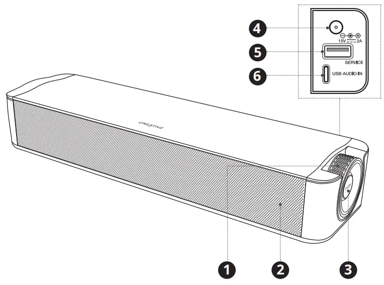 CREATIVE Stage SE Under Monitor Soundbar with Bluetooth and USB Digital Audio - fig