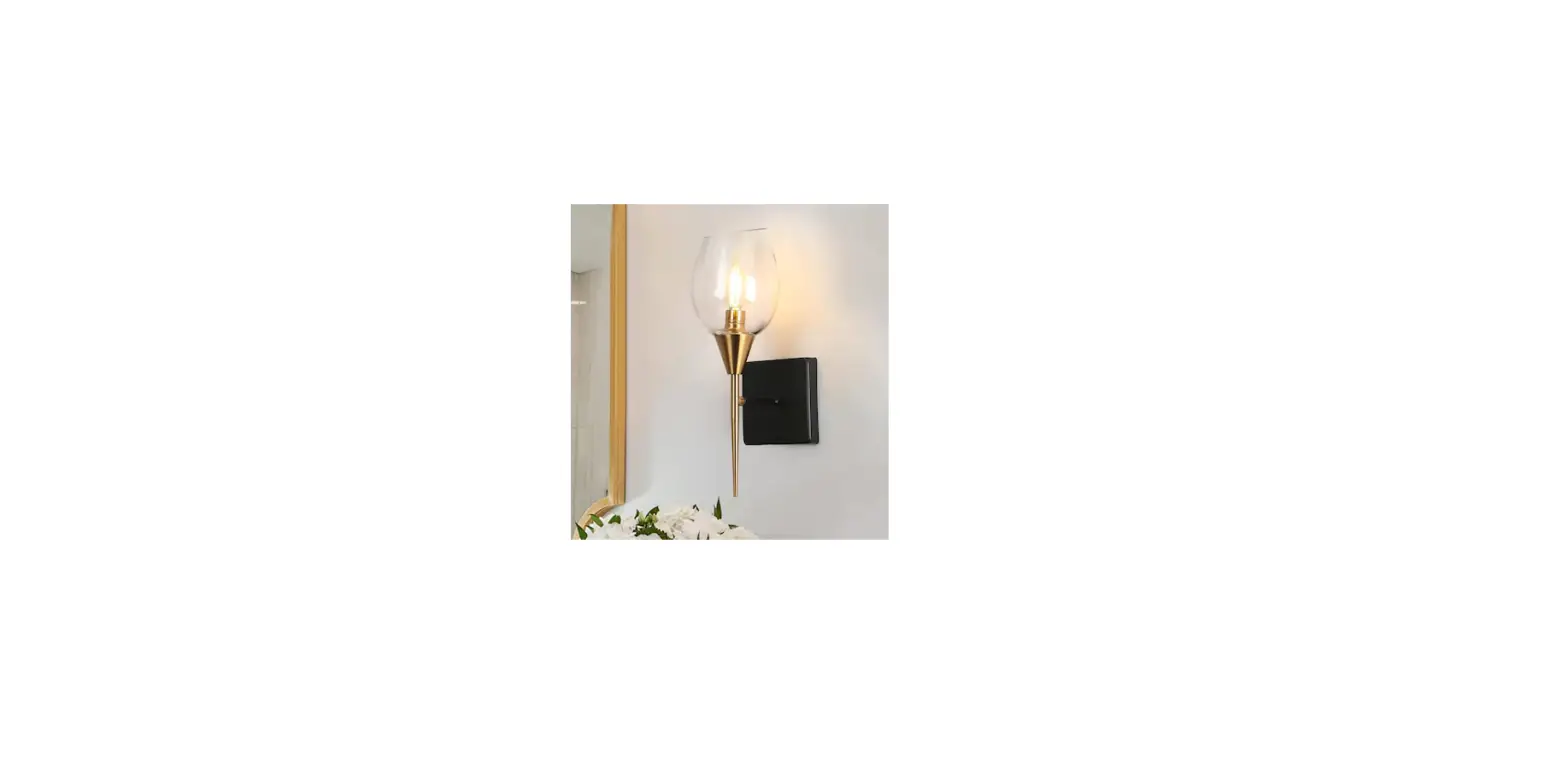 Uolfin 5106315 4.7-inch W 1-light Matte Black With Cup Glass Modern-contemporary Wall Sconce Installation Guide