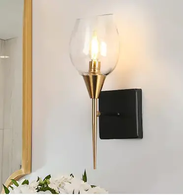 Uolfin -5106315-4.7-Inch-W-1-Light-Matte-Black-with-Cup-Glass-Modern-Contemporary-Wall-Sconce-PRODUCT