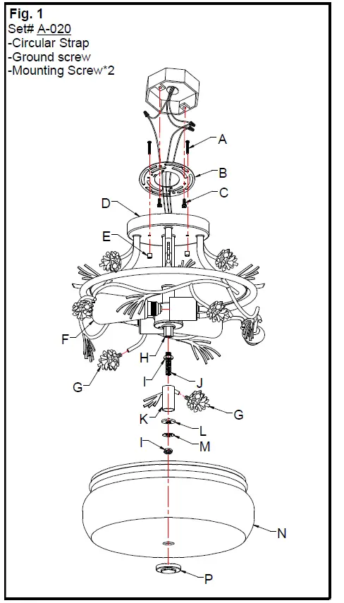MINKA-LAVERY-2753-694-Flush-Ceiling-Light-Instruction-FIG-1