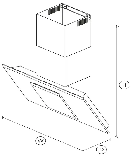 FISHER PAYKEL HC30PHTX1 N Wall Range Hood - DIMENSIONS