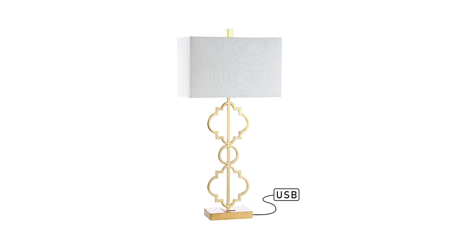 Jonathan Y Jyl3071a Designer Gold Leaf Table Lamp With Linen Shade Instruction Manual