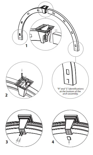 vita VA68103 Livingston Arbor Arch Installation - Assemble the Arch System